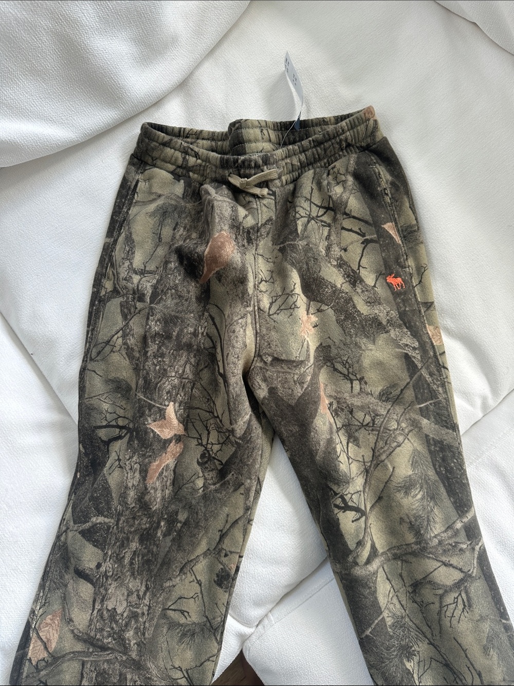 abercrombie kids Camo Jogger Pants in Olive & Tan